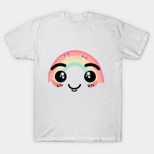 Happy rainbow face design T-Shirt